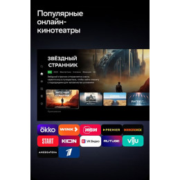 43" Телевизор Sber SDX 43U5500DBA, 3840х2160, Голосовое управление, Wi-Fi, Smart TV, Салют ТВ