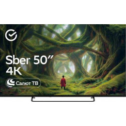 50"  Телевизор Sber SDX 50U4127B 3840x2160, 4K Ultra HD, 60 Гц, Wi-Fi, Smart TV, Салют ТВ