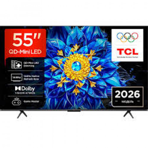 Телевизор TCL 55P8L , QD Mini LED, Ultra HD 4K,SMART TV, 144 Гц, Голосовое управление, Безрамочный