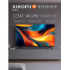43" Телевизор Xiaomi TV A 43 2026 L43MB-AURU черный 3840x2160, 4K Ultra HD, 60 Гц, Wi-Fi, Smart TV, Android TV РСТ